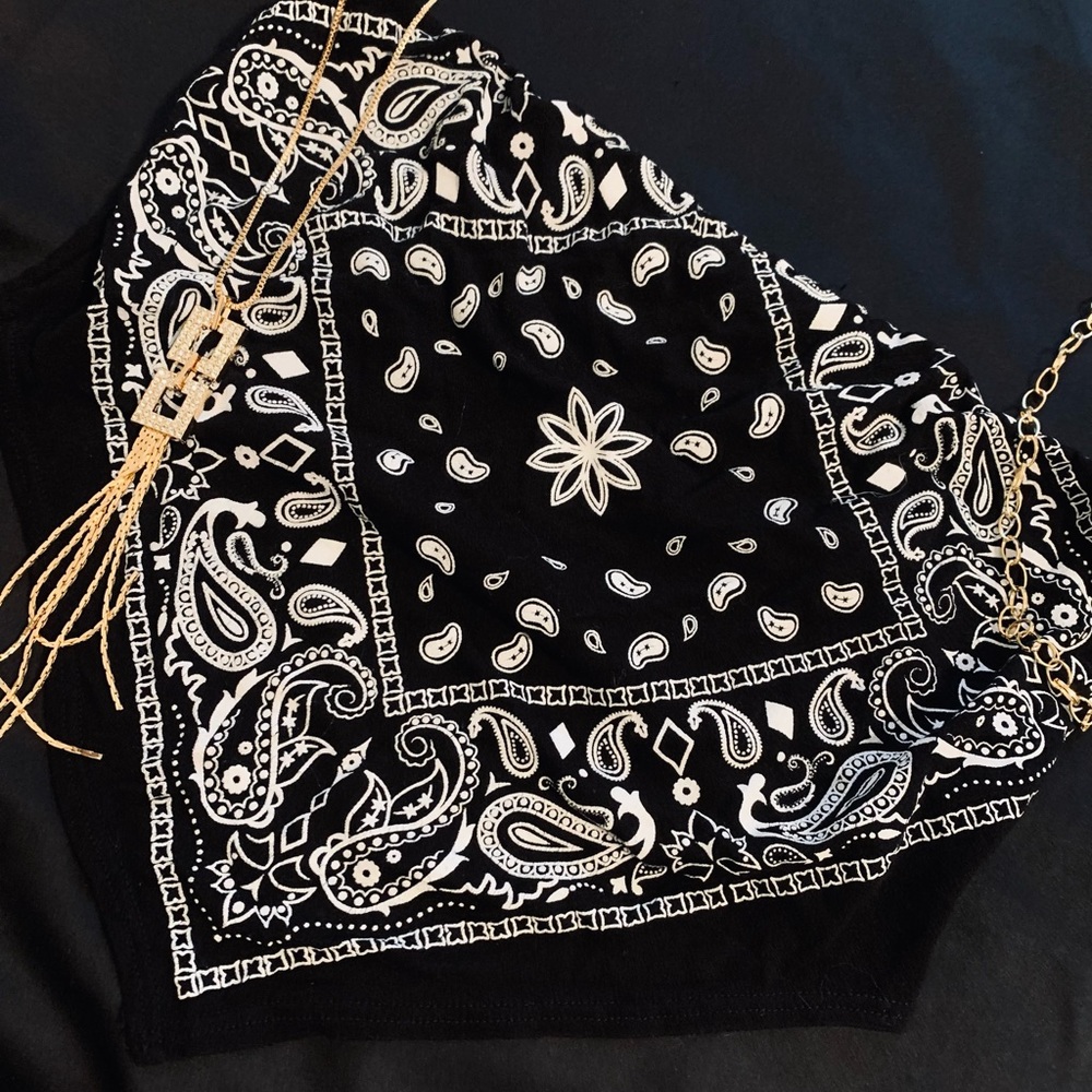 Black bandanna shirt